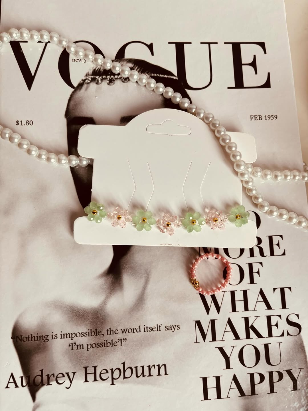 دستبند زنانه مدل کریستال گل بابونه